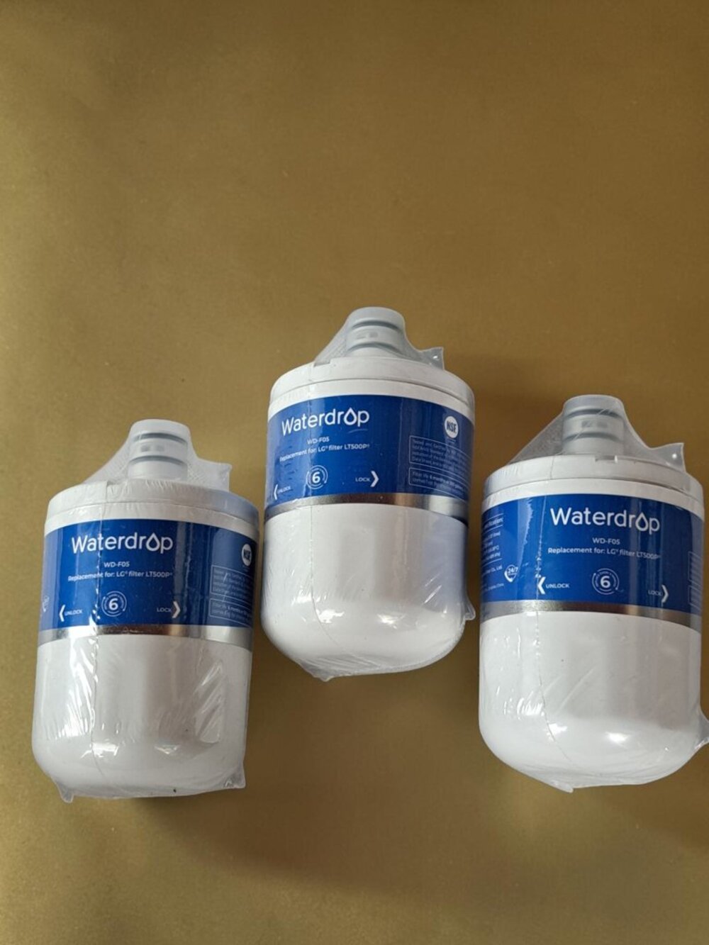 Waterdrop Water Filter - WD-F05 - Replacement For LG Filter LT500P Set of Three